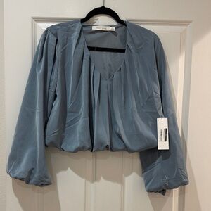 bishop + young Slate Blue Blouse